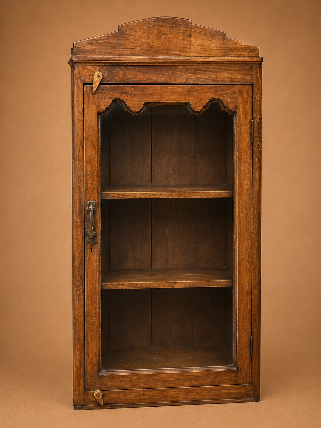 Vetrinetta artigianale in legno con anta in vetro