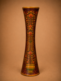 Vaso Decorativo Bordeaux  in Legno Dipinto a Mano
