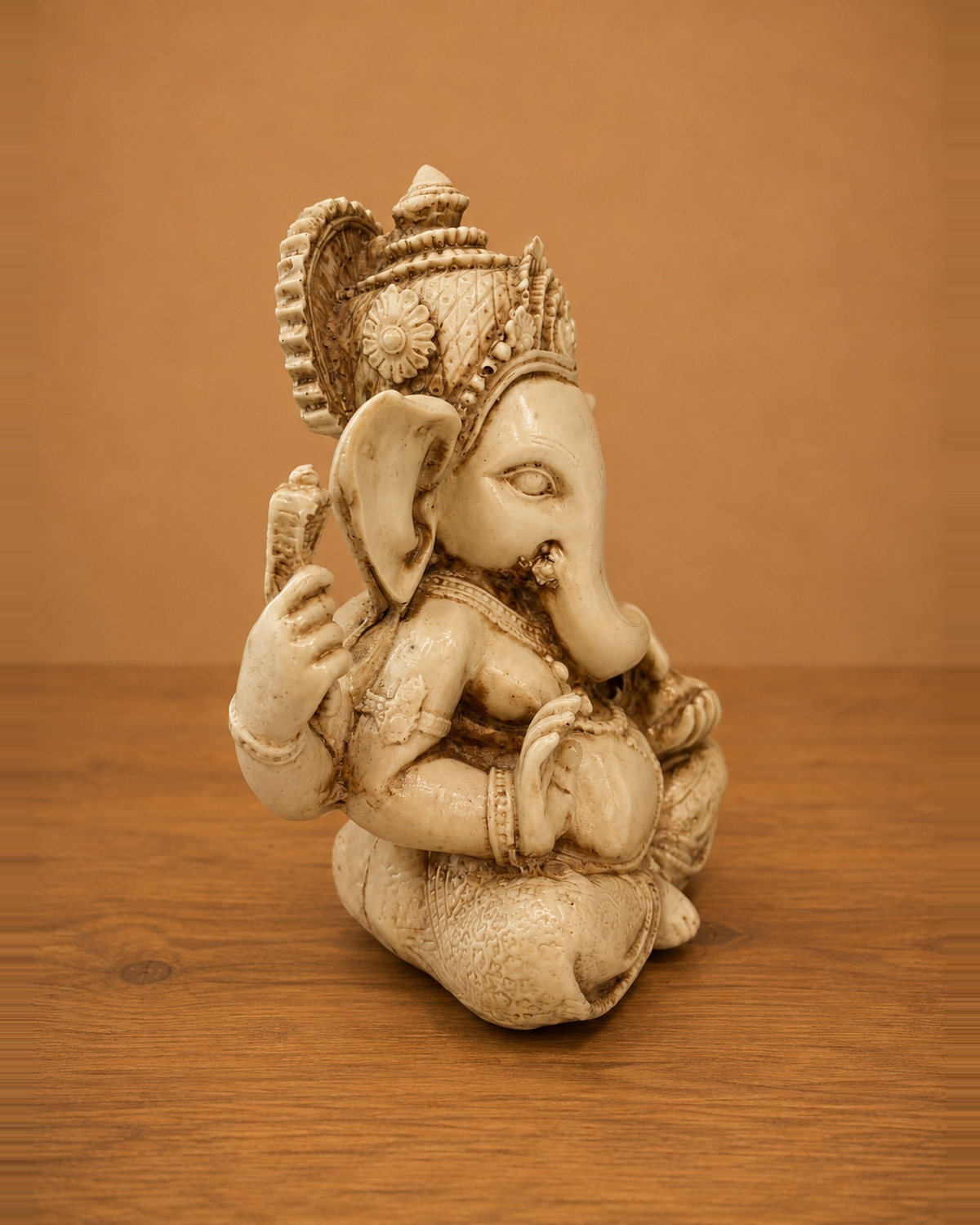 Statua di Ganesha in Resina – Finitura color Avorio