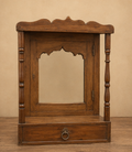 Vetrinetta pensile in legno con cassetto